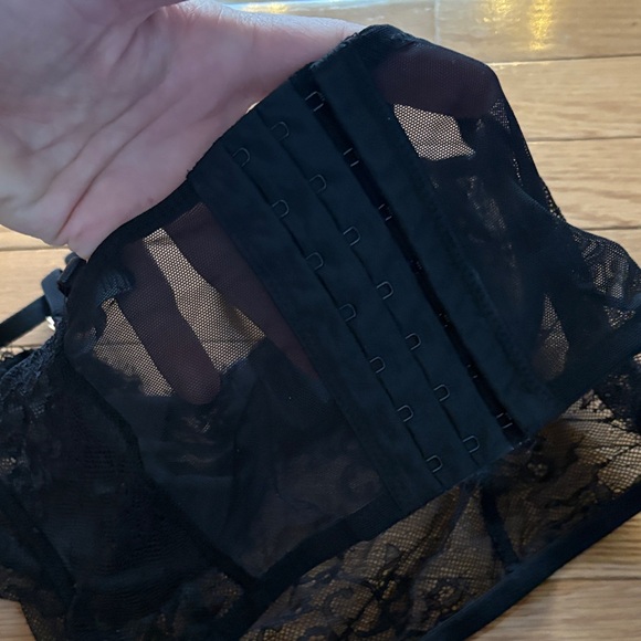 INC International Concepts Black Lace Corset - Picture 4 of 7